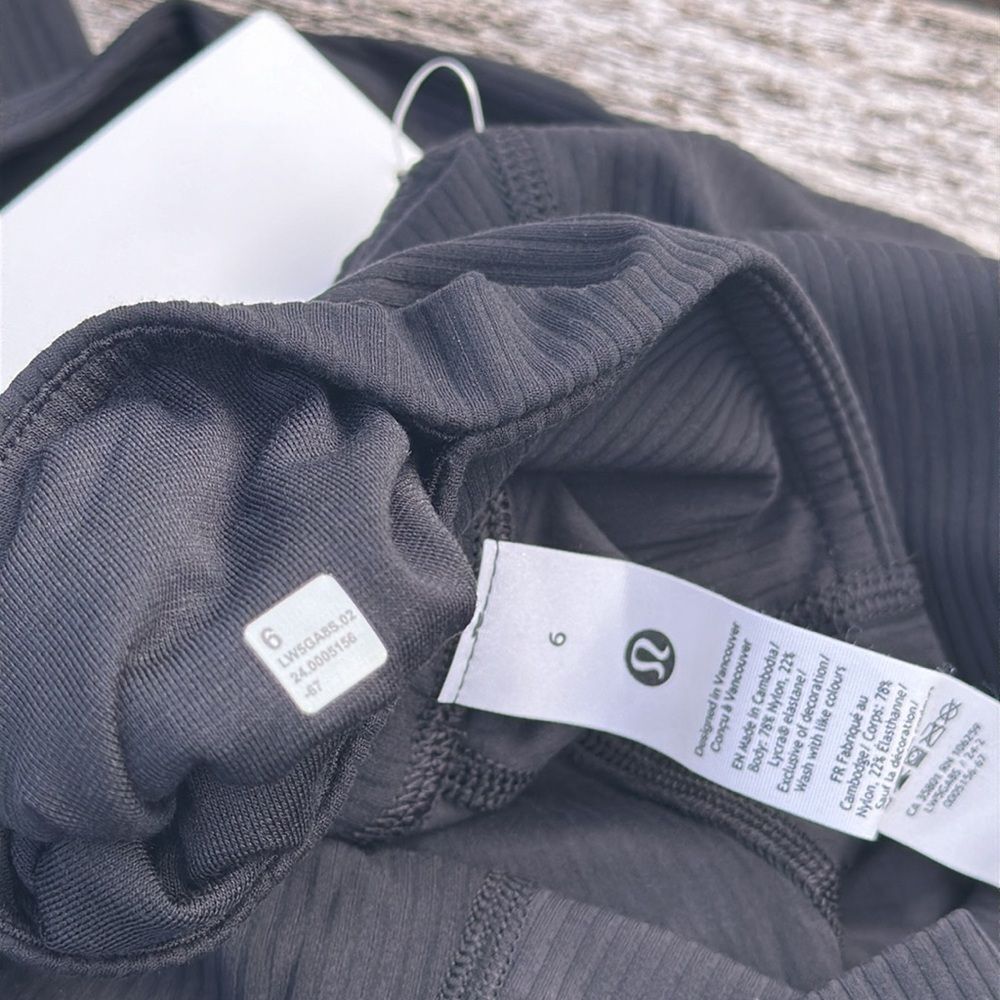 Lululemon Align High-Rise Ribbed Mini-Flared Pant Regular Black size 6 Nwt - Picture 6 of 7